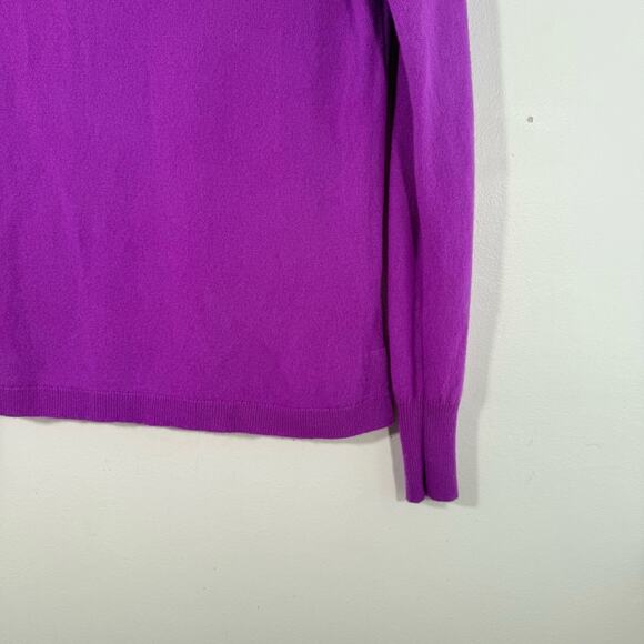 J. Crew Everyday 100% Cashmere Berry Purple Turtleneck Sweater XXS J6600 - Picture 2 of 10